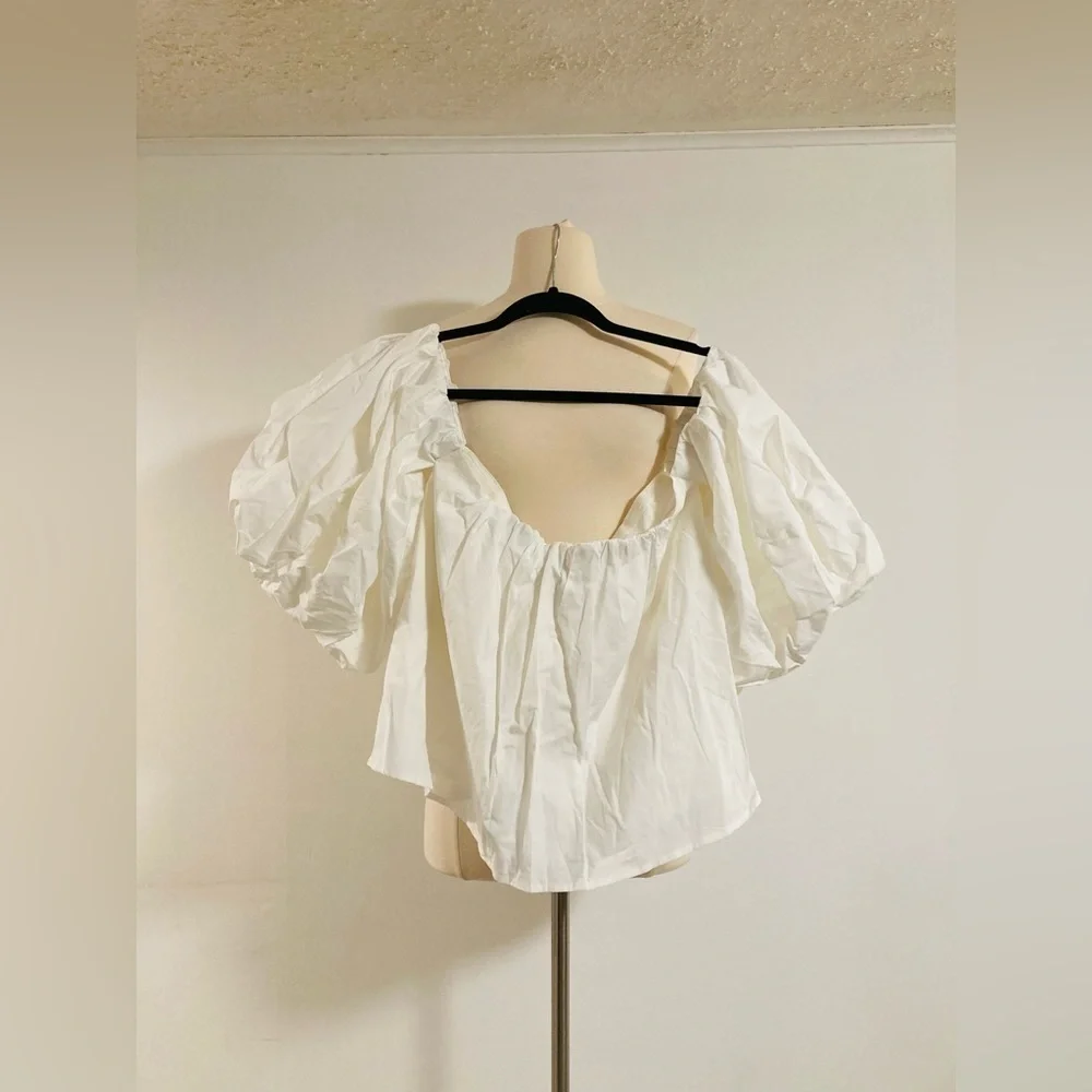 SOLD Free People Mare Mare Piera Cotton Top Size Medium White NWOT - Picture 8 of 12